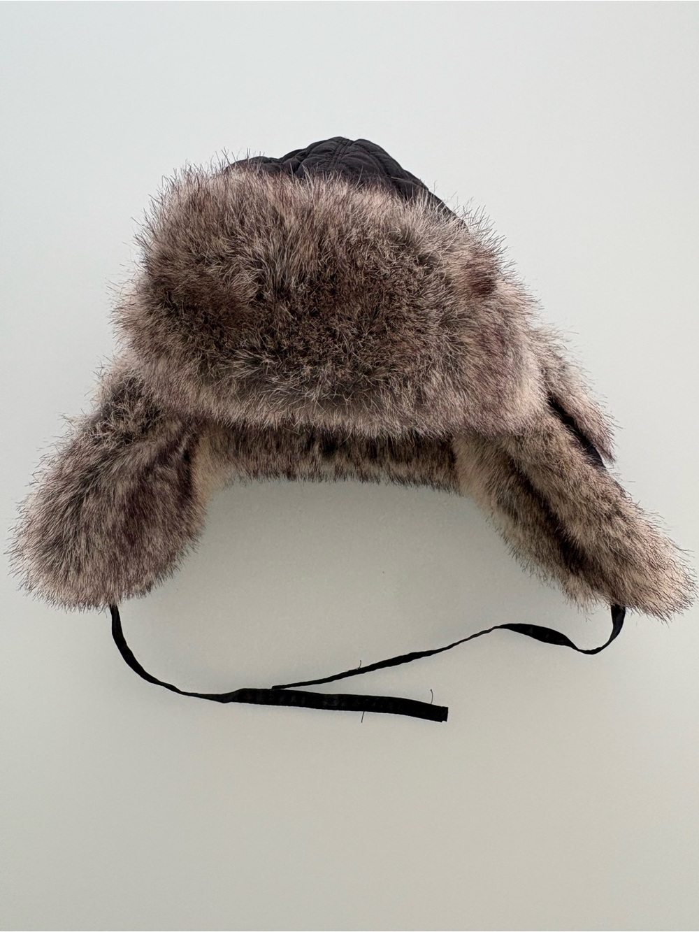 Faux Fur Trapper Hat in Brown with Ear Flaps
